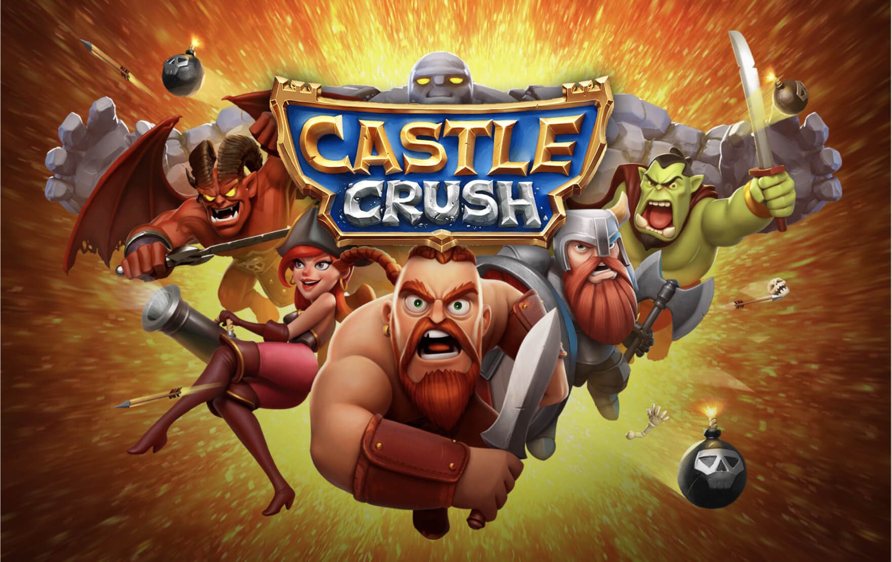 Castle Crush:Epic Battle Intense Combat Scene